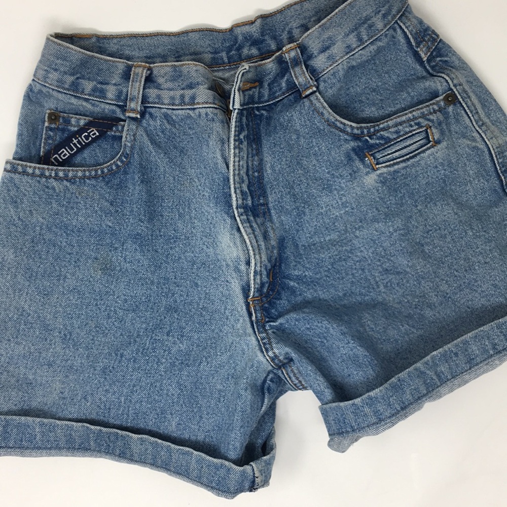 Vintage nautica jean shorts high waisted
